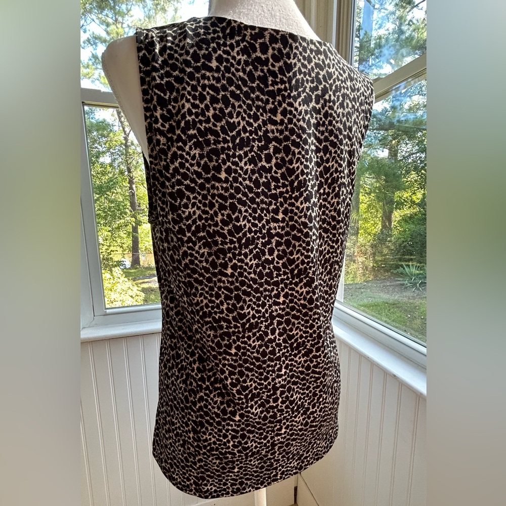 Vintage 90’s CHAUS V-Neck Leopard Print Sleeveless Blouse Top Gently Worn EUC!!! - Picture 7 of 11